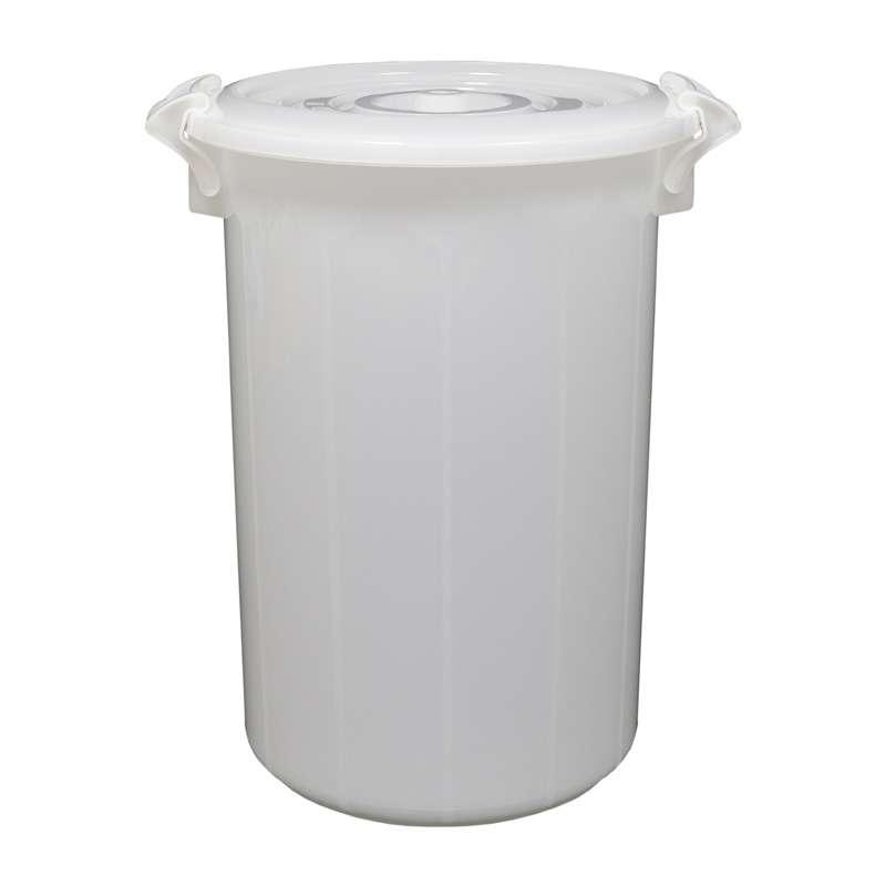 ถังน้ำกลมพร้อมฝาล็อค 66L สีขาว-1