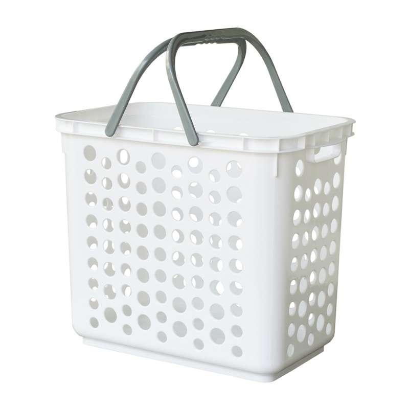 ตะกร้าผ้าทวิน B สีขาว-1