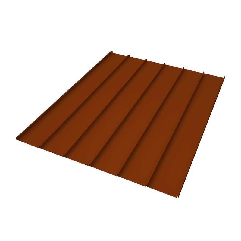 หลังคา เมทัลชีท เอสซีจี ลอน Snap Lock – Noise Shield ลาย Stiffener B  สี TERRACOTTA 0.50 mm. (พร้อมฉนวน)-1