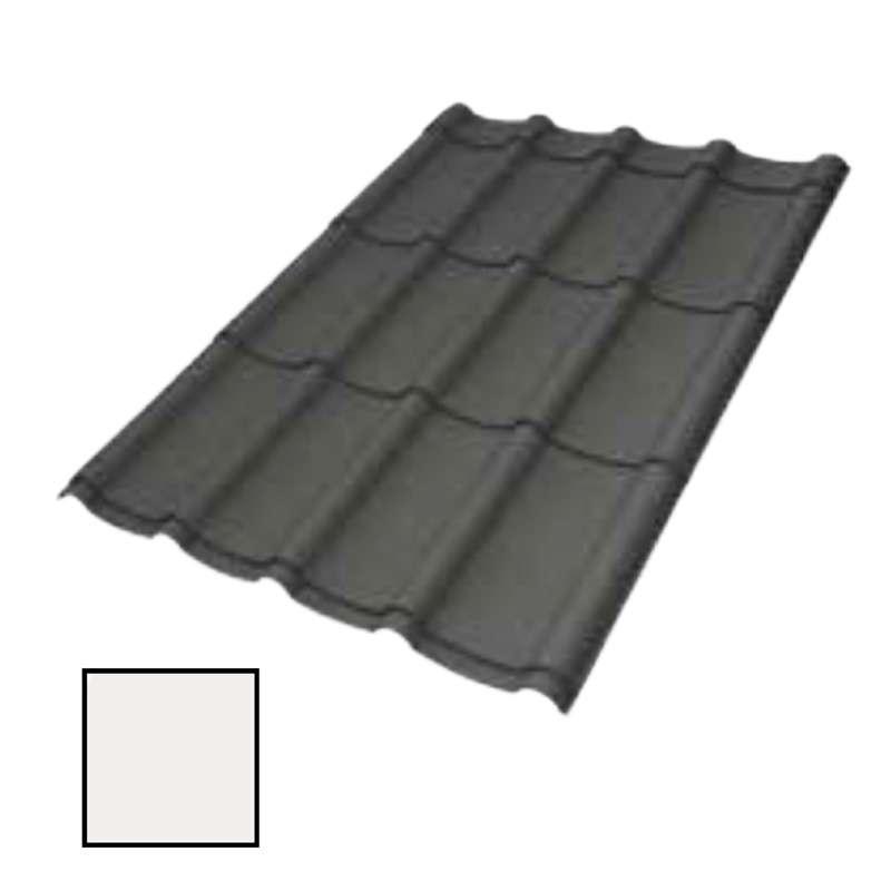 หลังคา เมทัลชีท เอสซีจี ลอน Step Tile 25 SC ขนาด 0.76x1.15 เมตร สี WHITE PEARL-1