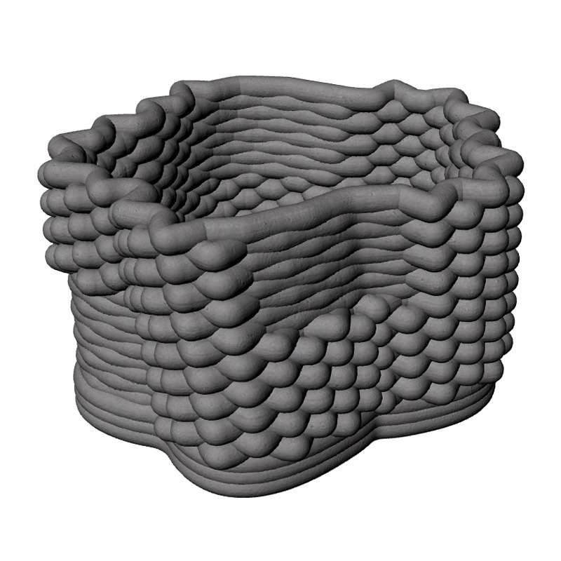 3DPrinting กระถางต้นไม้ขนาดกลาง #1-1