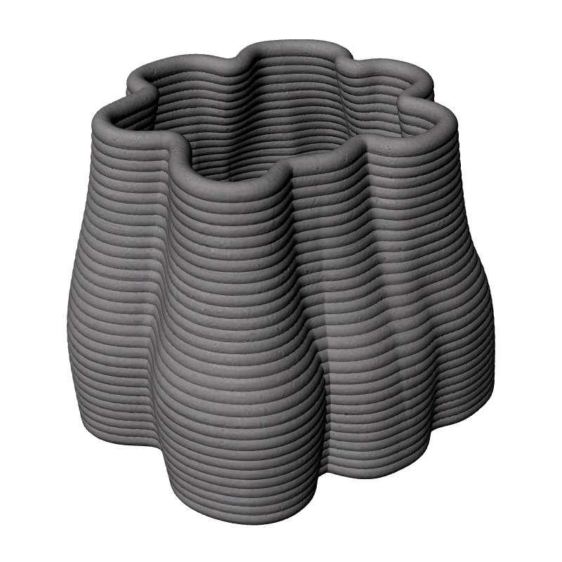 3DPrinting กระถางต้นไม้ขนาดกลาง #4-1