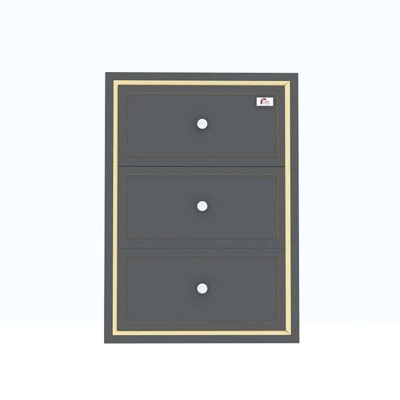 ตู้ลิ้นชัก3ชั้น SCA04-GD22 ชาโคล GR-GD HOMECHOICE-1