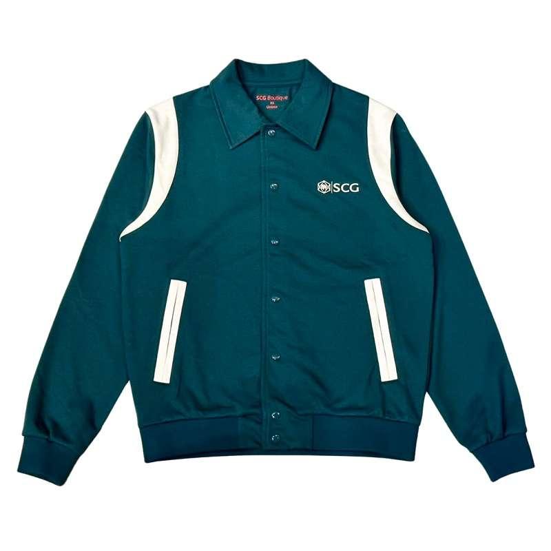 แจ็คเก็ต Bomber ปกเชิ้ตกระดุม เขียว 46 L-1