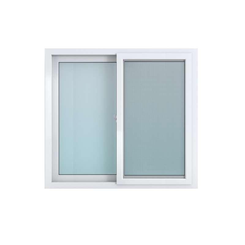 หน้าต่าง UPVC บานเลื่อนคู่ มีมุ้ง 120x110x6 ซม. สีขาว SCG HOME-1