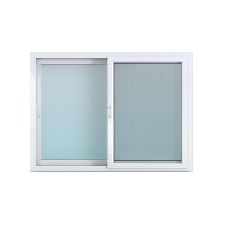 หน้าต่าง UPVC บานเลื่อนคู่ มีมุ้ง 150x110x9 ซม. สีขาว SCG HOME-1
