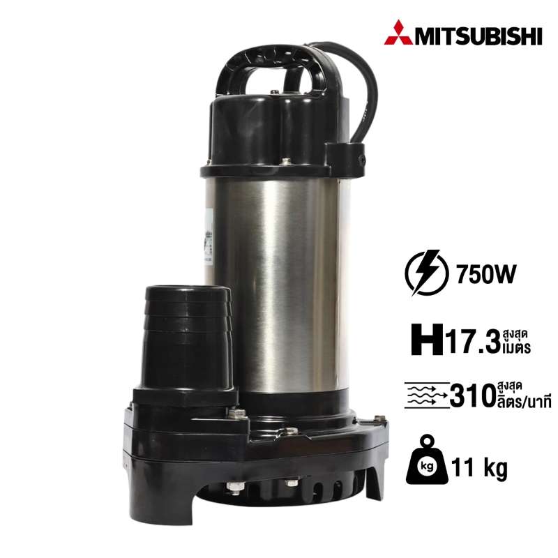 ปั๊มแช่ดูดโคลน Mitsubishi รุ่น SSP-755T ท่อ 3 นิ้ว ขนาด 750 วัตต์ (3 เฟส)-1