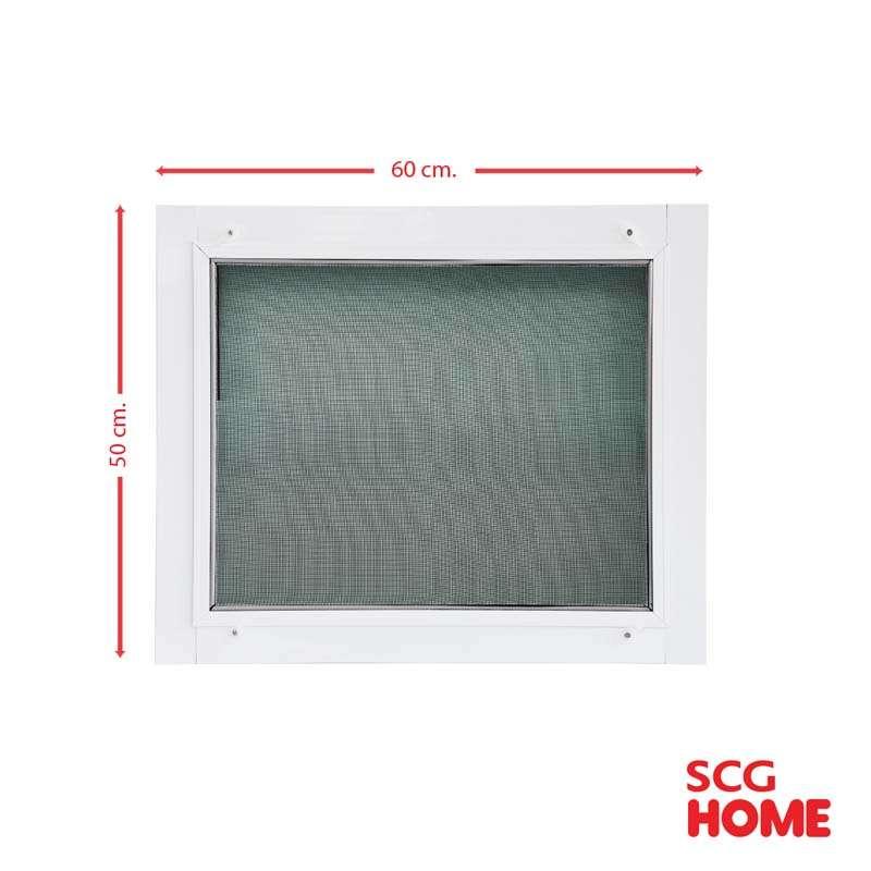 หน้าต่าง Aluminium กระจกซ้อน  60x50 ซม. สีขาว SCG HOME-1