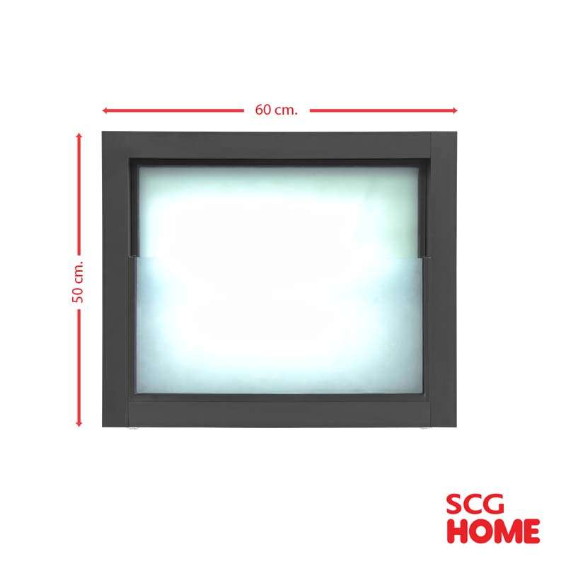 หน้าต่าง Aluminium กระจกซ้อน  60x50 ซม. สีดำ SCG HOME-1