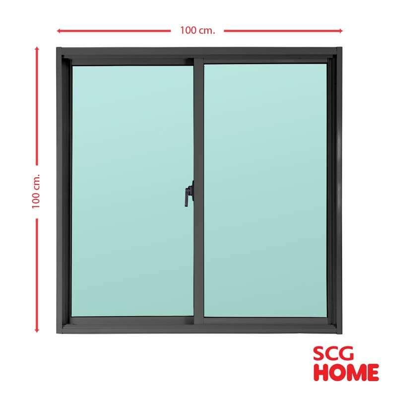 หน้าต่าง Aluminium S-S 100x100 ซม. สีดำ SCG HOME-1