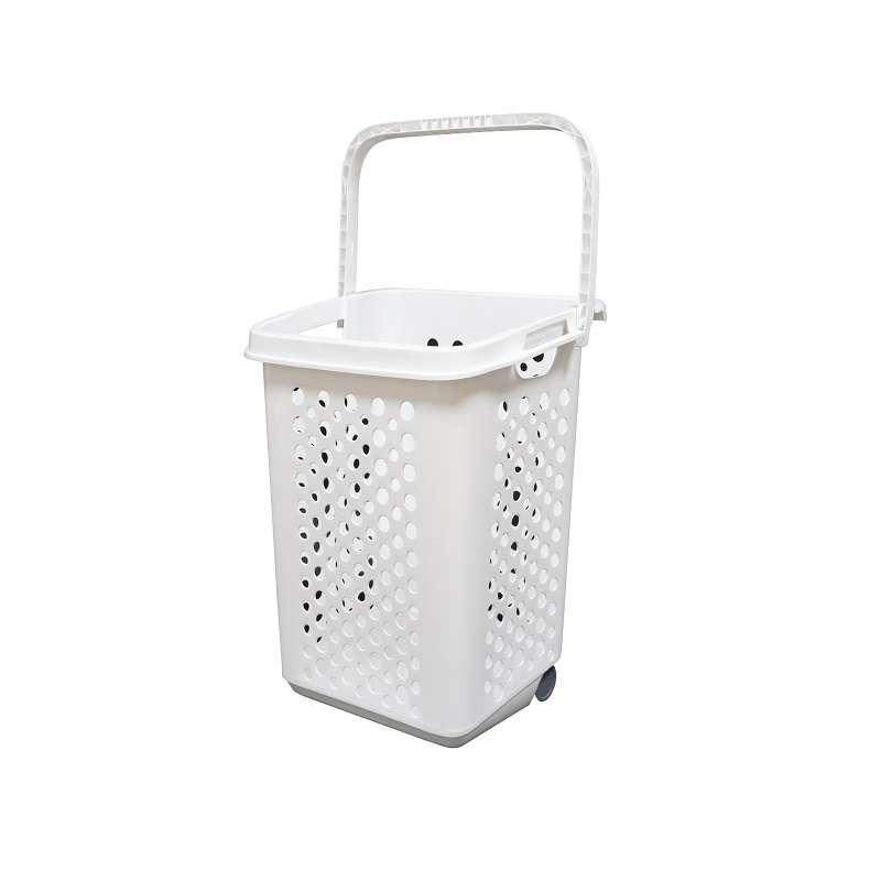 ตะกร้าพลาสติก แบบมีล้อลาก -1