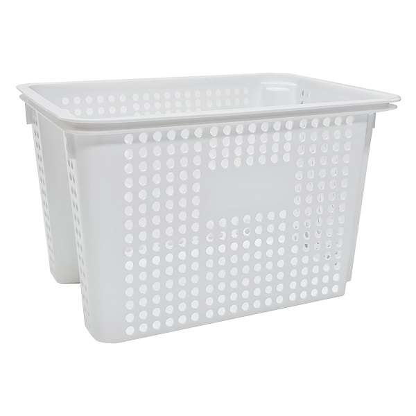 ตะกร้าผ้าซ้อนได้ สีขาว-1