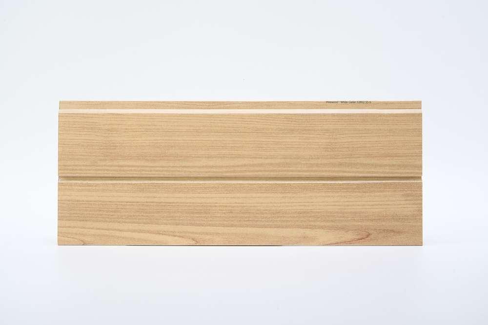 ผนังตกแต่ง เอสซีจี  รุ่น วูด-ดี เซาะร่อง 4 นิ้ว ไพน์ วูด ซีรีย์ สีซีดาร์ ขนาด 20x300x1.2 ซม.-1