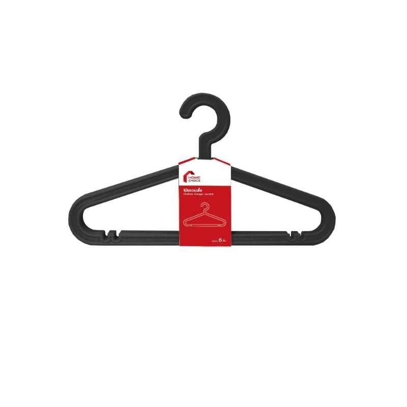 ไม้แขวนเสื้อ รุ่น 4180 แพค 6 สีดำ 137 x 19cm HOMECHOICE-1