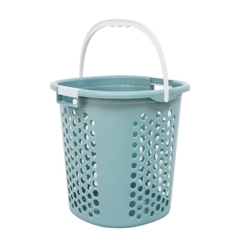 ตะกร้าผ้า สีเทาอ่อนหูขาว HOMECHOICE-1