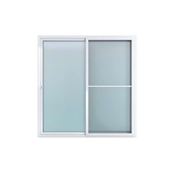 หน้าต่างบานเลื่อนคู่ UPVC มีมุ้ง ขนาด 200X205X9 สีขาว SCG HOME-1