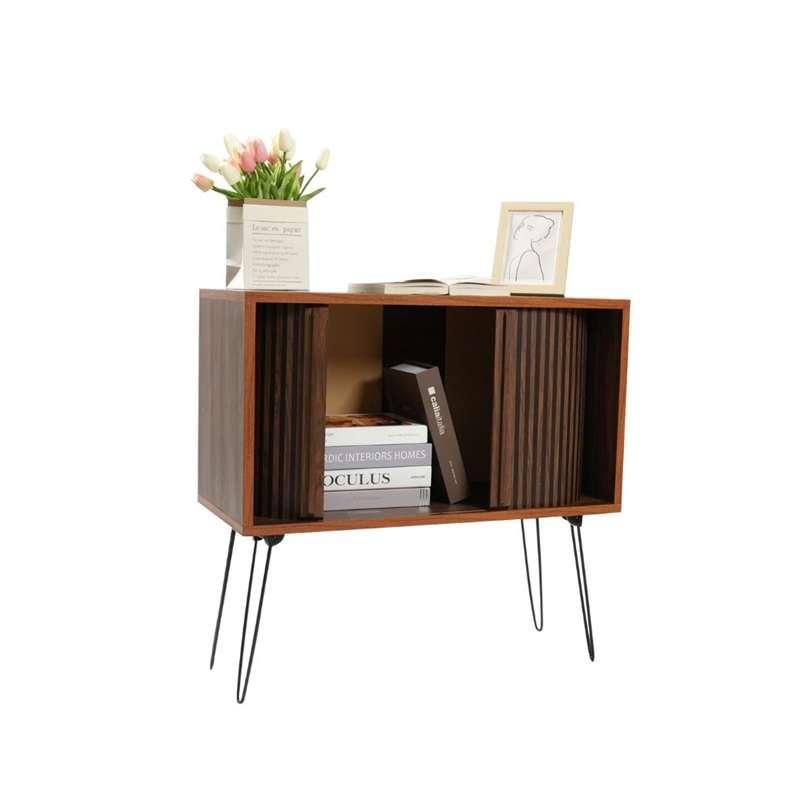 ตู้เก็บของ FASTTECT หน้าบานเลื่อน วินเทจแบบมินิมอล สีโอ๊ค-1