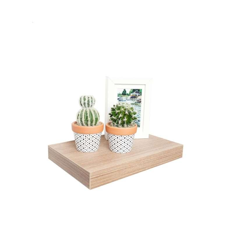 ชั้นวางของติดผนัง มินิมอล ขอบบาง กว้าง 20 x ยาว 30 ซม. สีไวท์โอ๊ค Fasttect-1