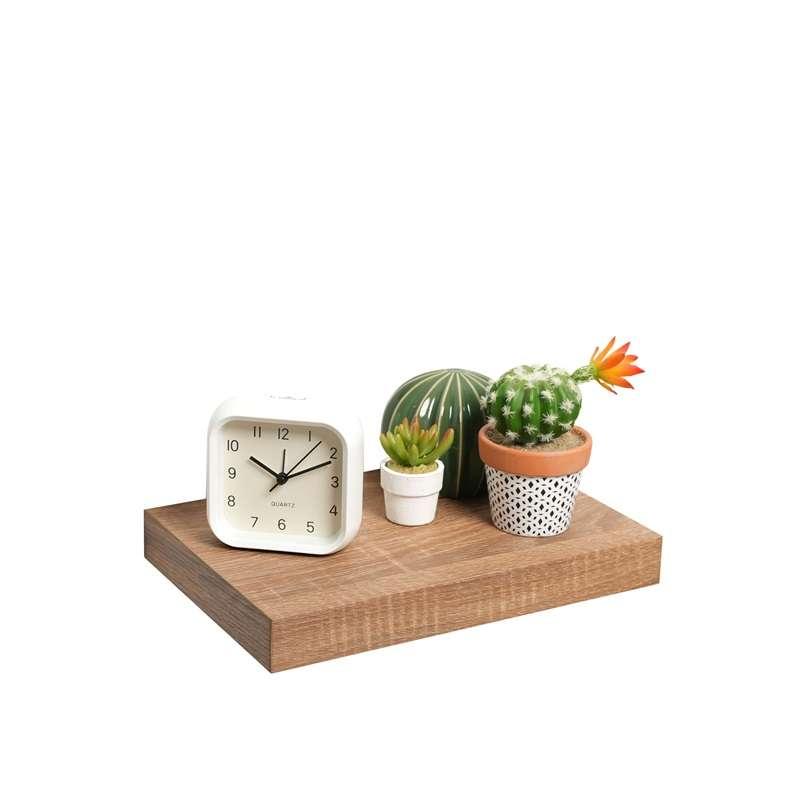 ชั้นวางของติดผนัง มินิมอล ขอบบาง กว้าง 20 x ยาว 30 ซม. สีบีชเข้ม Fasttect-1