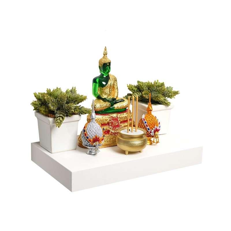 FASTTECT หิ้งพระติดผนัง มินิมอล กว้าง 24 x ยาว 40 ซม. สีขาว-1