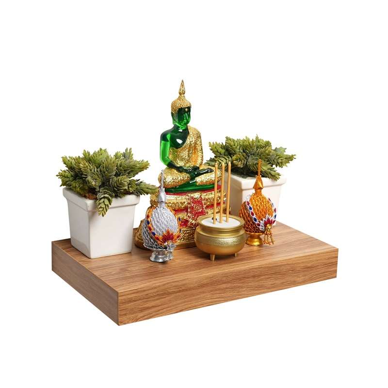 FASTTECT หิ้งพระติดผนัง มินิมอล กว้าง 24 x ยาว 40 ซม. สีลาเต้-1