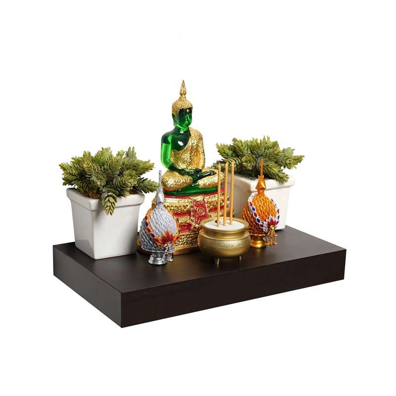 FASTTECT หิ้งพระติดผนัง มินิมอล กว้าง 24 x ยาว 40 ซม.สีเวงเก้-1