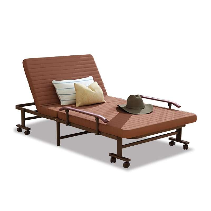 เตียงนอนพับได้ RESTAR รุ่น Richmond สีน้ำตาล ความกว้าง 80 ซม. -1
