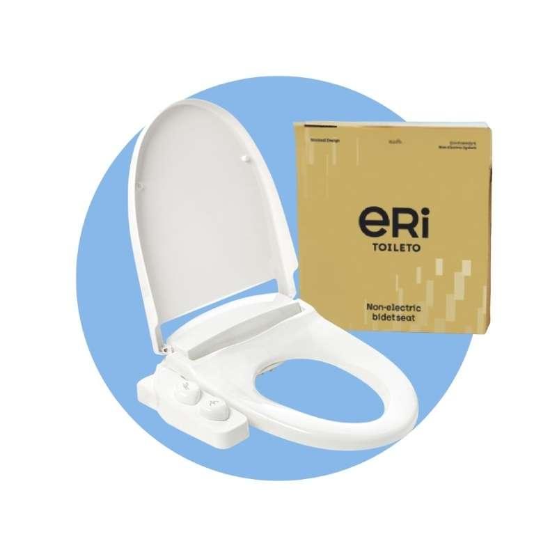 ฝารองนั่งกึ่งอัตโนมัติ แบบไม่ใช้ไฟฟ้า ERi Toileto รุ่น NBSO1 (ฝารองนั่งพร้อมที่ฉีดชำระแบบไม่ใช้ไฟฟ้า)-1