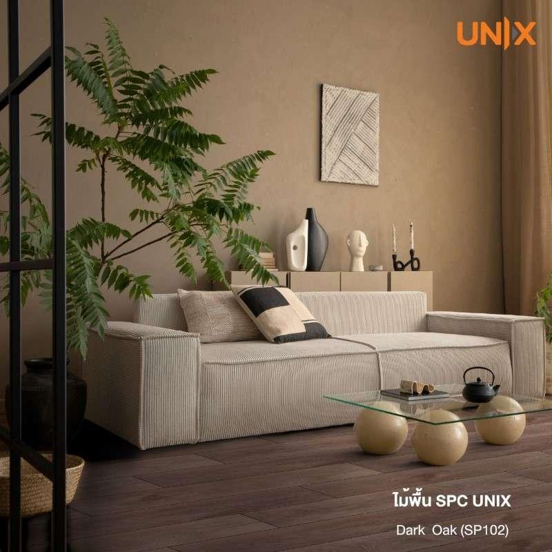 ไม้พื้น SPC UNIX 4 mm Dark Oak SP102-1