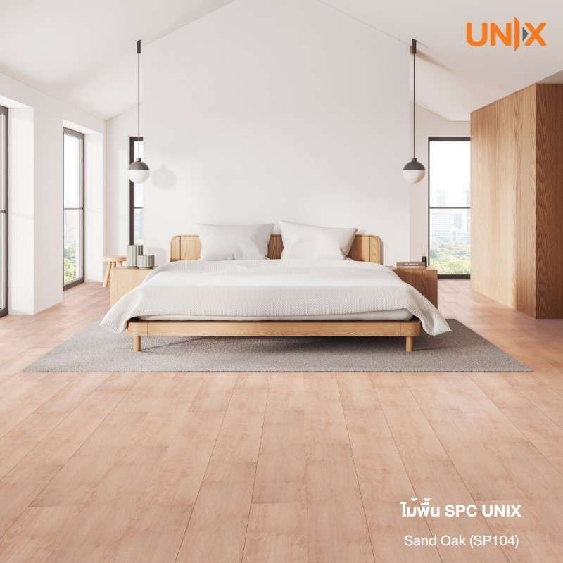 ไม้พื้น SPC UNIX 4 mm Sand Oak SP104-1