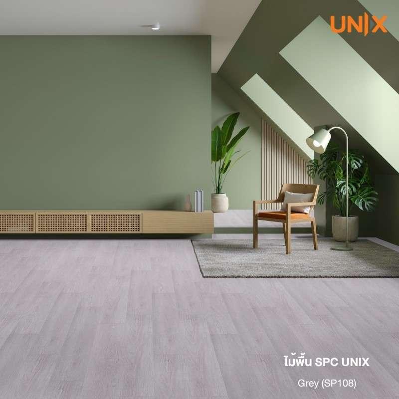 ไม้พื้น SPC UNIX 4 mm SPC Grey SP108-1