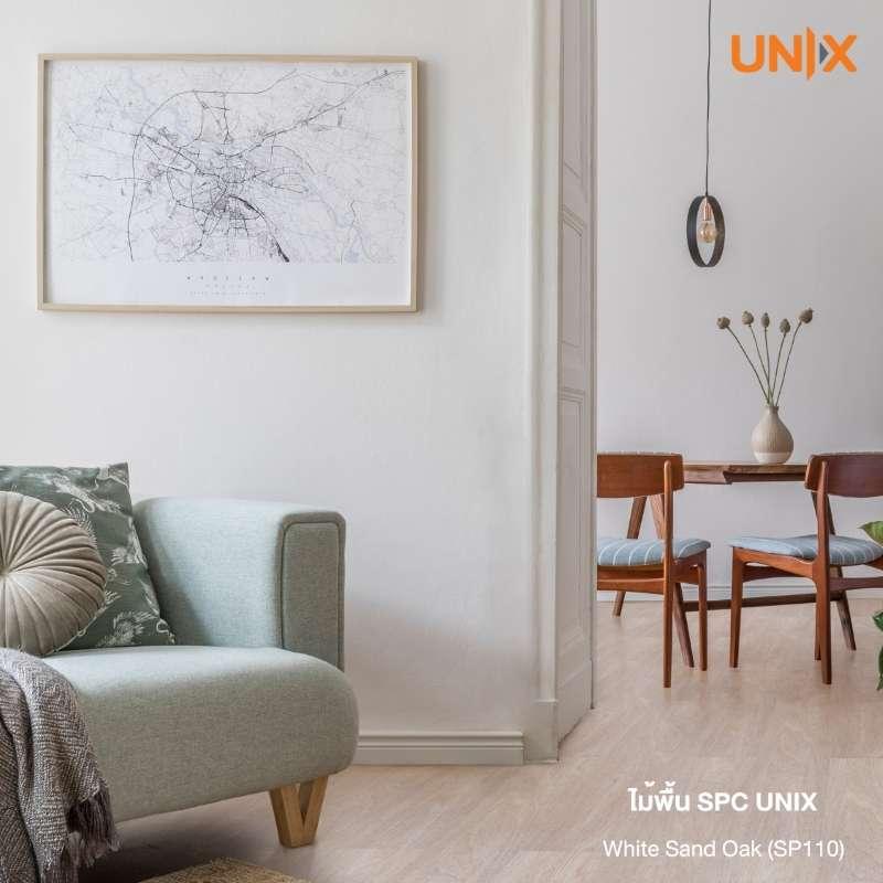 ไม้พื้น SPC UNIX 4 mm WhitesandOak SP110-1