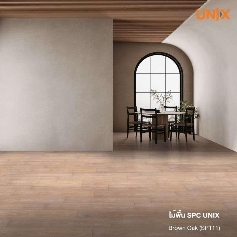 ไม้พื้น SPC UNIX 4 mm Brown Oak SP111-1