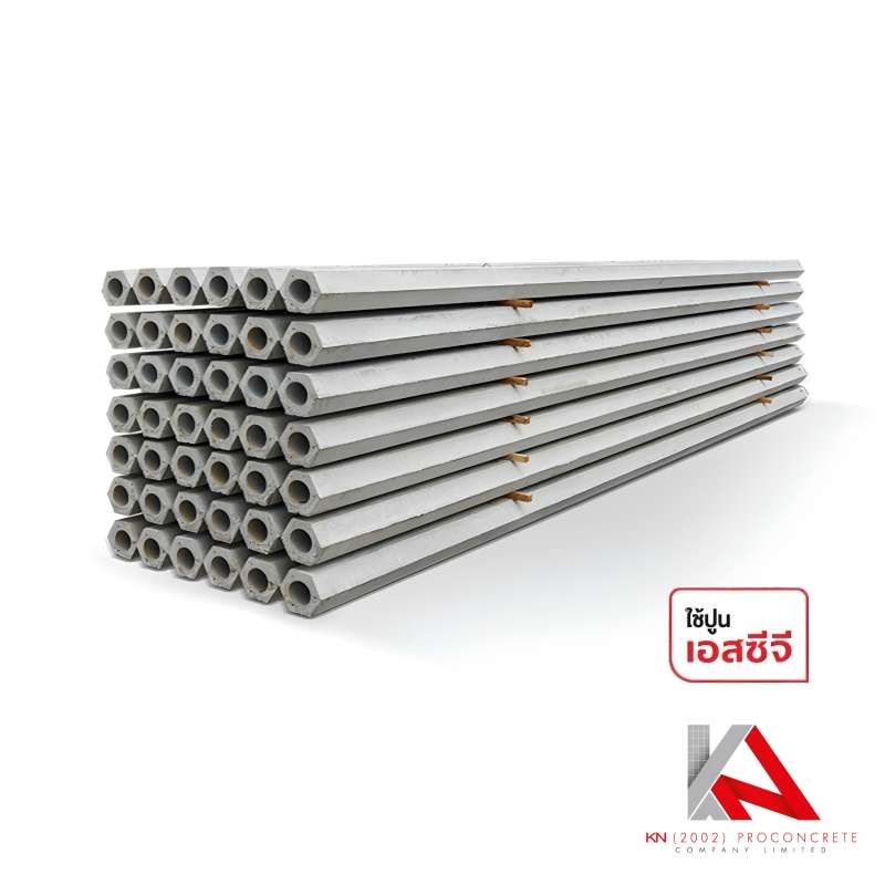 เสาเข็มหกเหลี่ยมกลวง ยาว 4.00 เมตร กว้าง 15 ซม.-1
