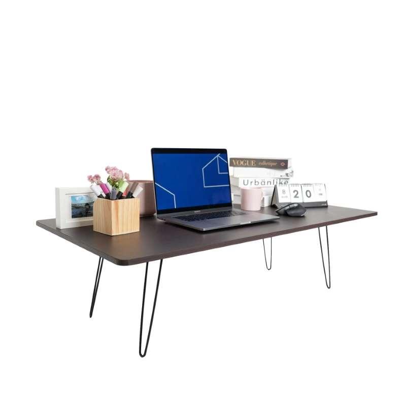 FASTTECT โต๊ะญี่ปุ่นพรีเมี่ยมใหญ่พิเศษ รุ่นขาเหล็กล็อค ขนาด 60x120 ซม. สีเวงเก้-1