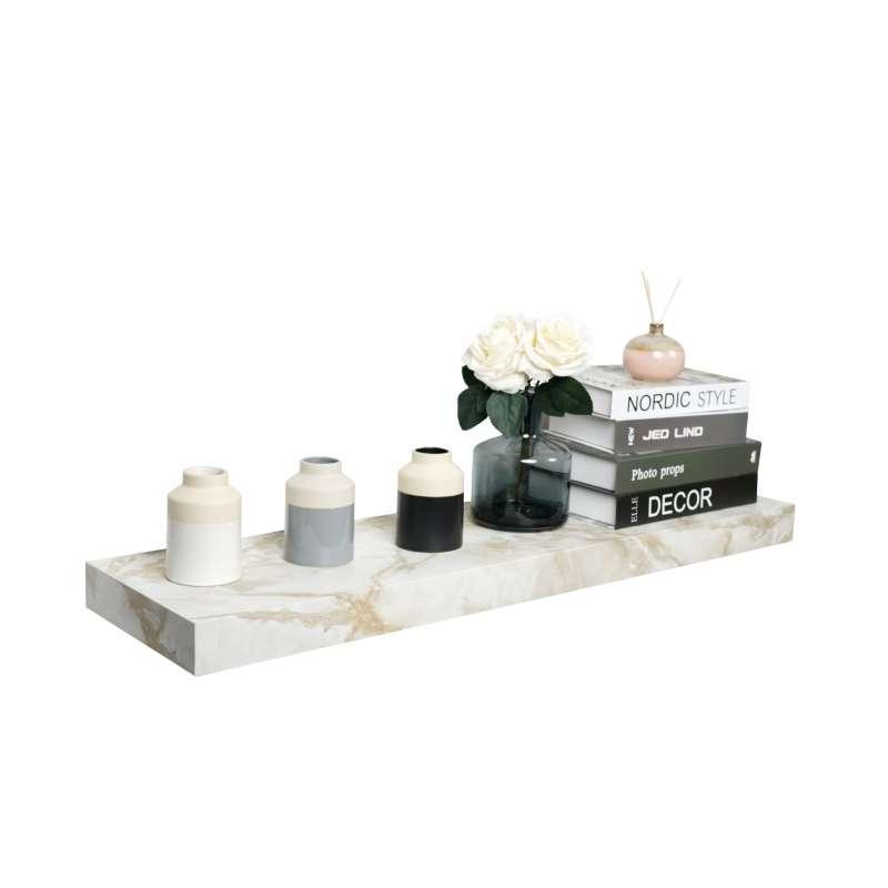 FASTTECT ชั้นวางของติดผนัง กว้าง 24 ยาว 90 ซม. สีหินอ่อนครีม-1