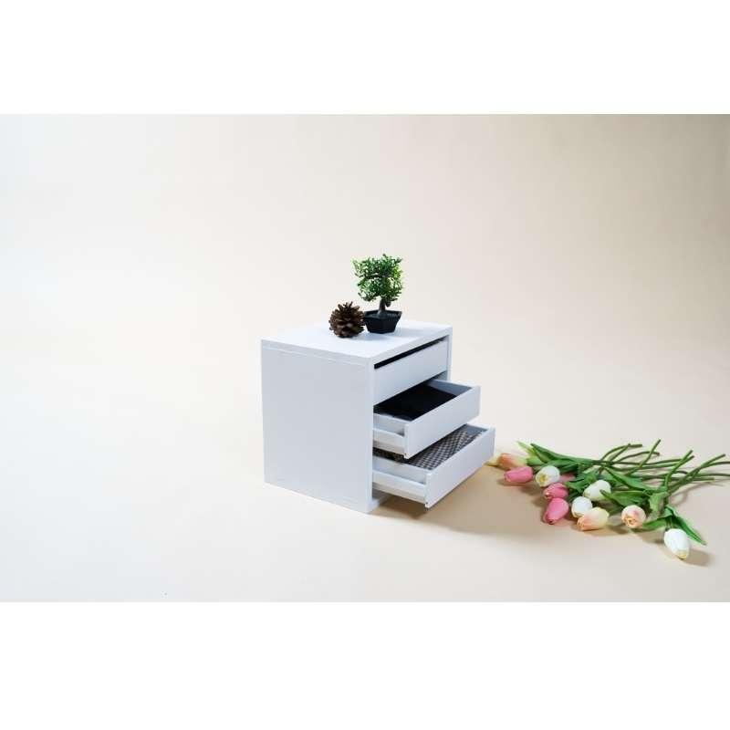 FASTTECT ตู้จัดระเบียบโต๊ะทำงาน สีขาว-1