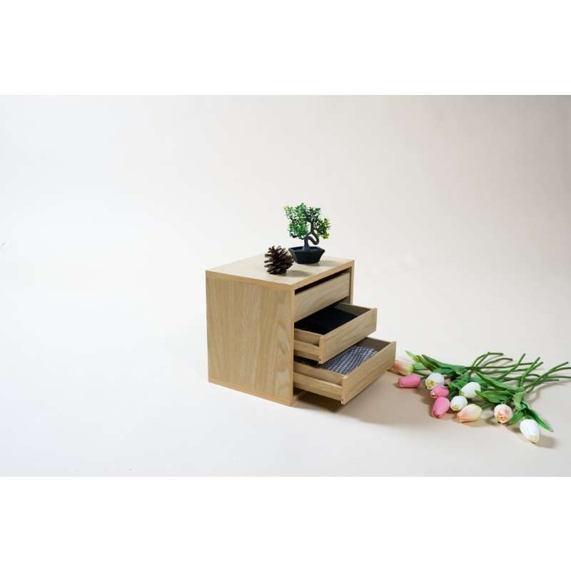 FASTTECT ตู้จัดระเบียบโต๊ะทำงาน สีเมเปิ้ล-1