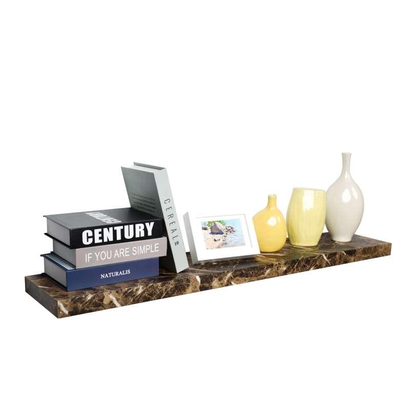 FASTTECT ชั้นวางของติดผนัง ขอบบาง กว้าง 20 x ยาว 100 ซม. สีหินอ่อนน้ำตาล-1