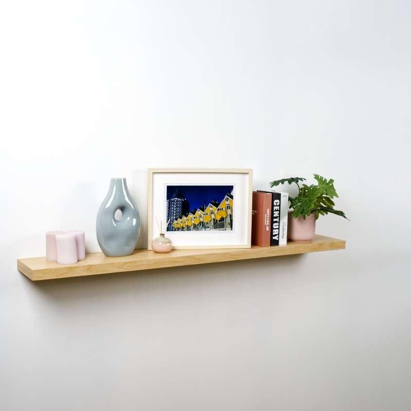 FASTTECT ชั้นวางของติดผนัง ขอบบาง รุ่น "ยาวพิเศษ" กว้าง 20 x ยาว 140 ซม. สีเมเปิ้ล-1