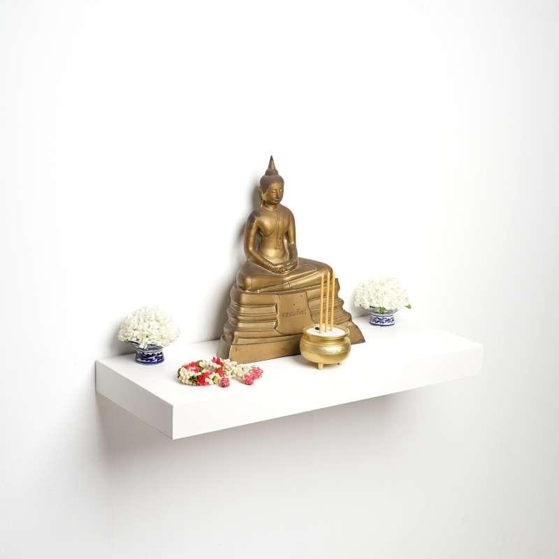 FASTTECT หิ้งพระติดผนัง กว้าง 24 x ยาว 60 ซม. สีขาว-1