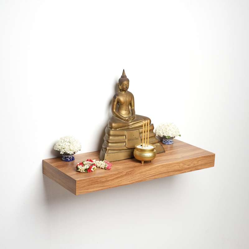 FASTTECT หิ้งพระติดผนัง กว้าง 24 x ยาว 60 ซม. สีลาเต้-1