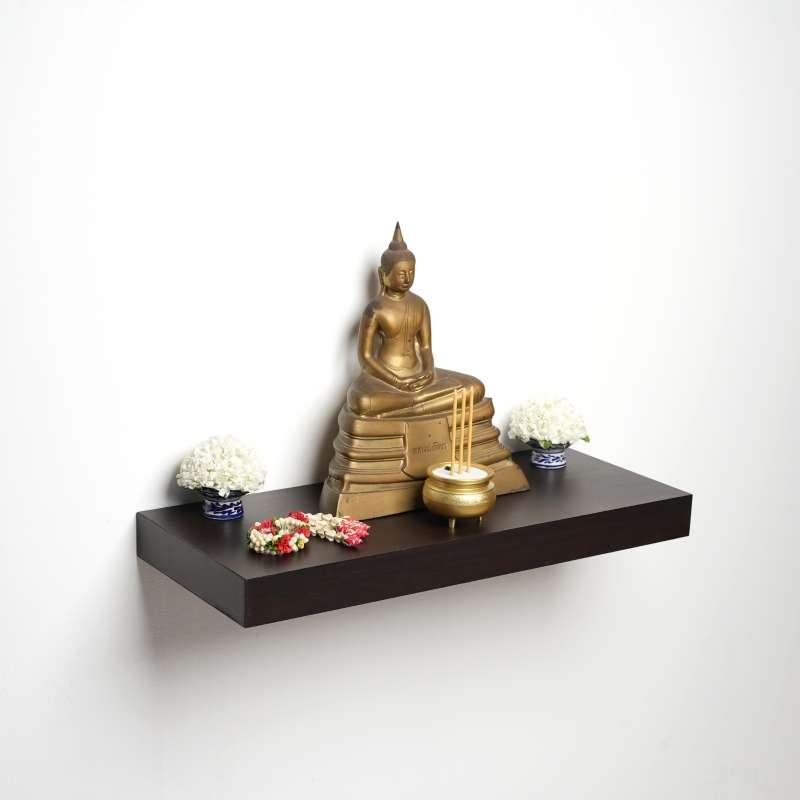 FASTTECT หิ้งพระติดผนัง กว้าง 24 x ยาว 60 ซม. สีเวงเก้-1