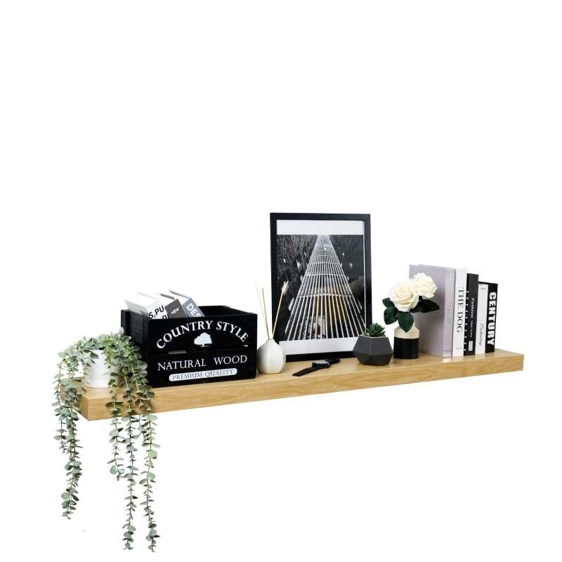 FASTTECT ชั้นวางของติดผนัง รุ่น "ยาวพิเศษ" กว้าง 24 x ยาว 140 ซม. สีเมเปิ้ล-1