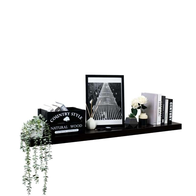 FASTTECT ชั้นวางของติดผนัง รุ่น "ยาวพิเศษ" กว้าง 24 x ยาว 140 ซม. สีเวงเก้-1