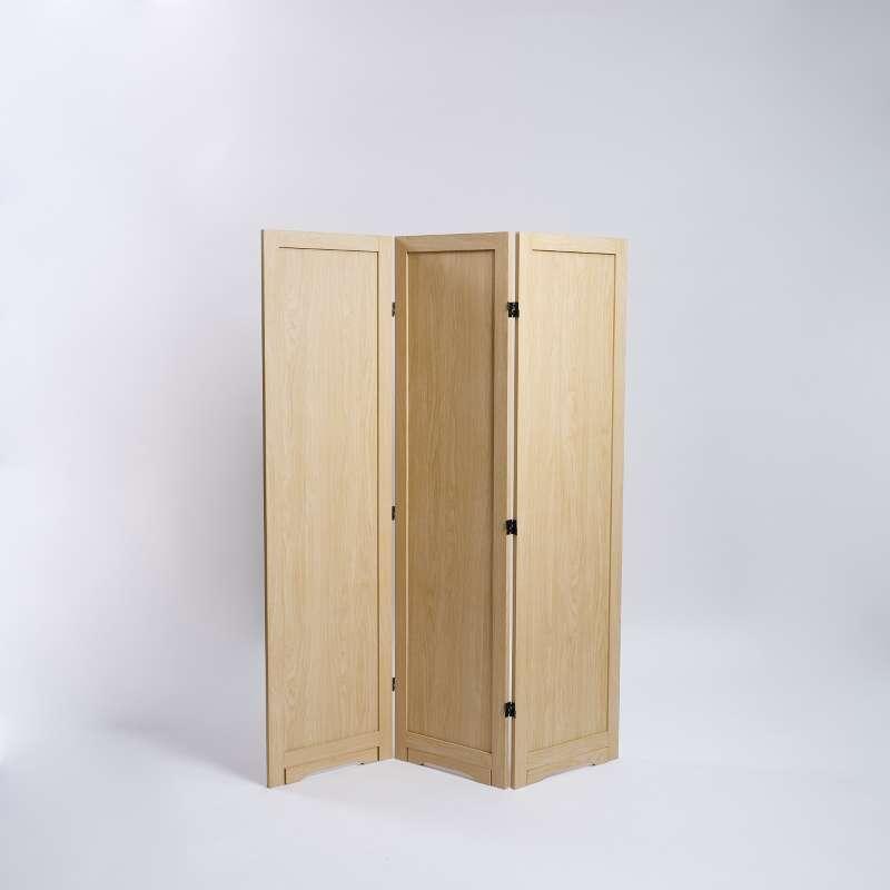 FASTTECT ฉากกั้นห้องเรียบๆ สีเมเปิ้ล 3 บาน-1