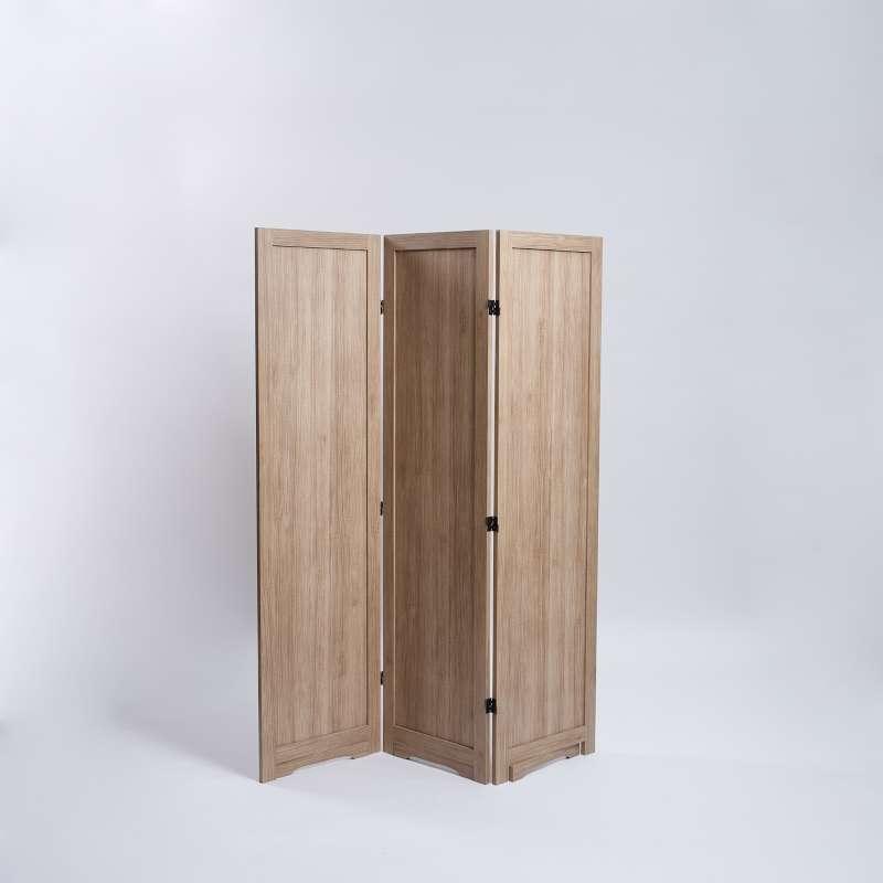 FASTTECT ฉากกั้นห้องเรียบๆ สีไวท์โอ๊ค 3 บาน-1