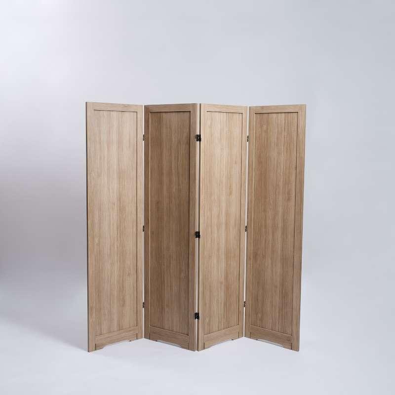 ฉากกั้นห้องเรียบๆ 4 บาน สีไวท์โอ๊ค-1