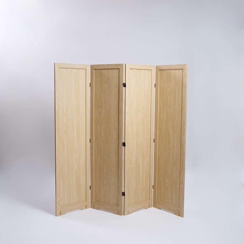 ฉากกั้นห้องเรียบๆ 4 บาน สีเมเปิ้ล-1