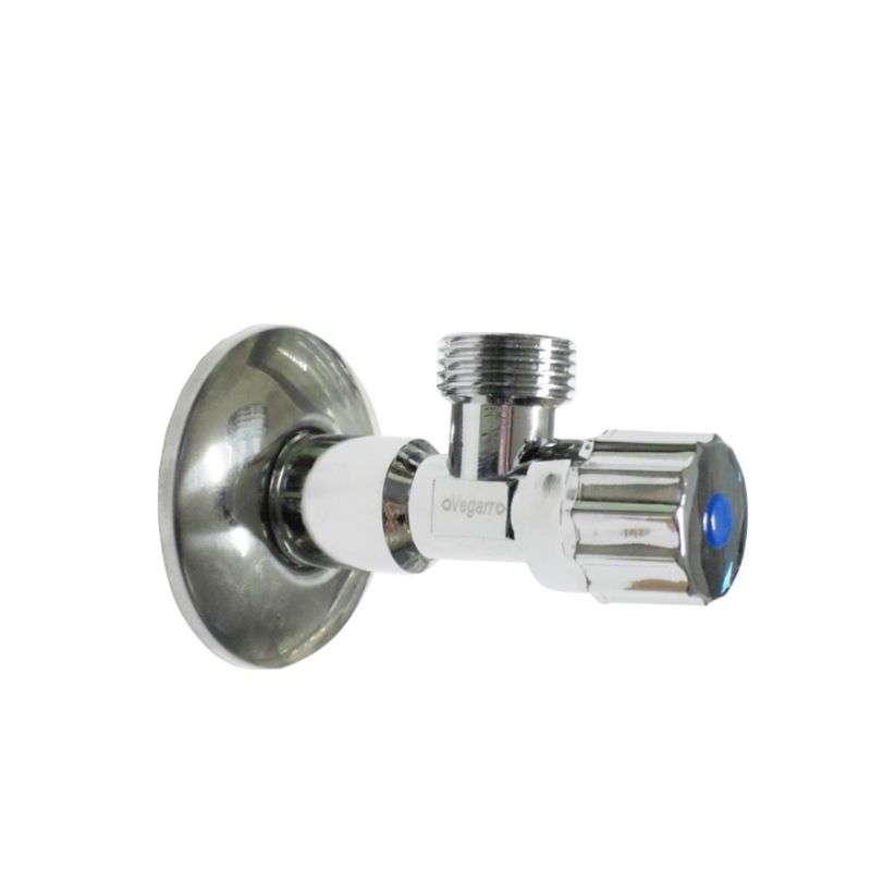 สต๊อปวาล์ว เซรามิค 2 ทาง แกนทองเหลือ รุ่น HC-614 โครเมียม HOME CHOICE-1